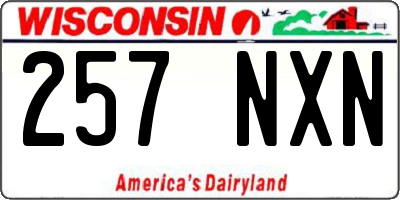 WI license plate 257NXN