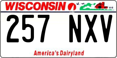 WI license plate 257NXV