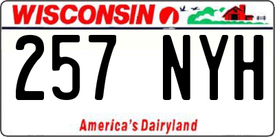 WI license plate 257NYH