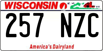 WI license plate 257NZC