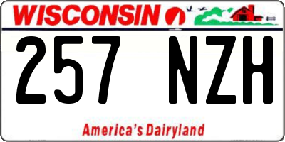 WI license plate 257NZH