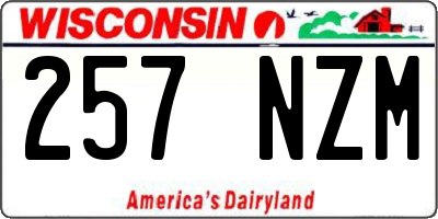 WI license plate 257NZM