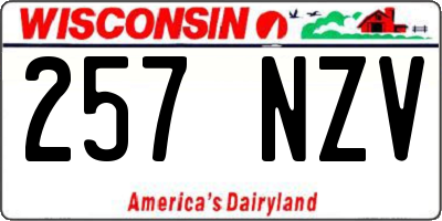 WI license plate 257NZV