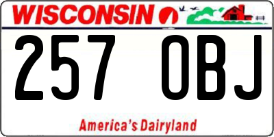 WI license plate 257OBJ