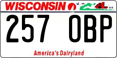 WI license plate 257OBP