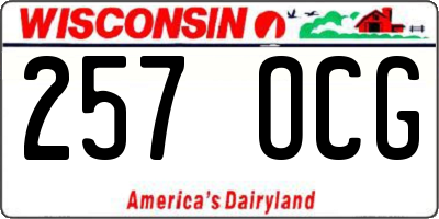 WI license plate 257OCG