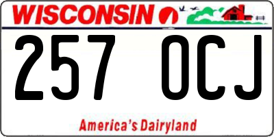 WI license plate 257OCJ