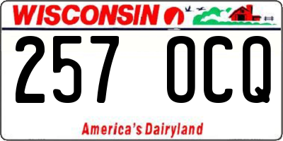 WI license plate 257OCQ