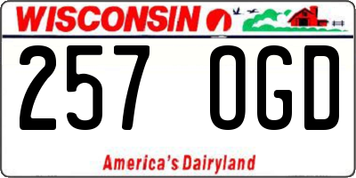 WI license plate 257OGD