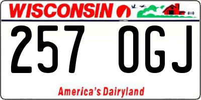 WI license plate 257OGJ