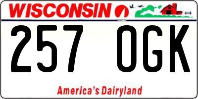 WI license plate 257OGK
