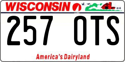 WI license plate 257OTS