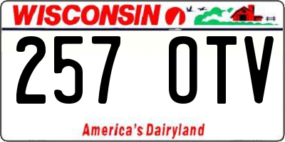 WI license plate 257OTV