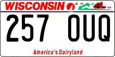 WI license plate 257OUQ