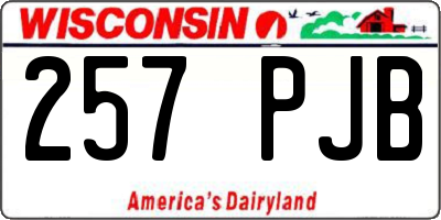 WI license plate 257PJB
