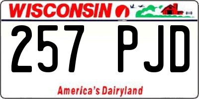WI license plate 257PJD