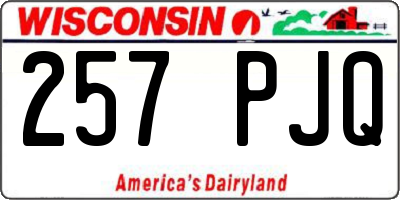 WI license plate 257PJQ