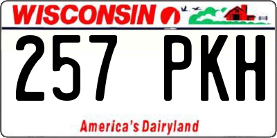 WI license plate 257PKH