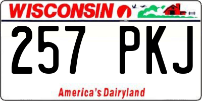 WI license plate 257PKJ