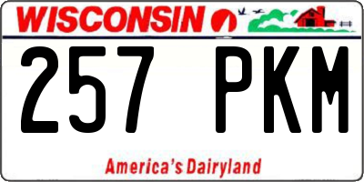 WI license plate 257PKM