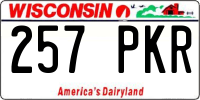 WI license plate 257PKR