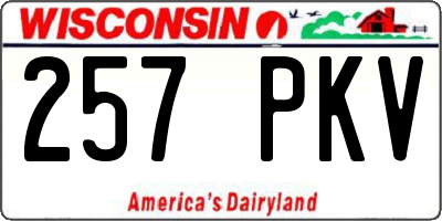 WI license plate 257PKV