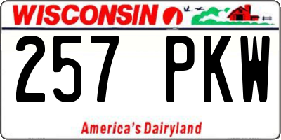WI license plate 257PKW