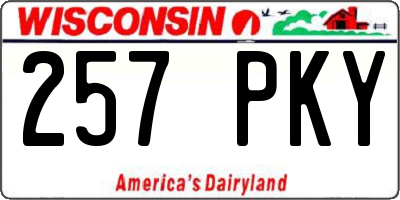 WI license plate 257PKY