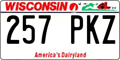 WI license plate 257PKZ