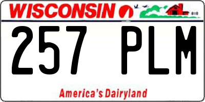 WI license plate 257PLM
