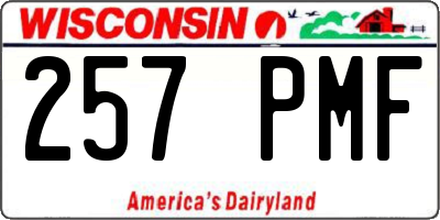 WI license plate 257PMF