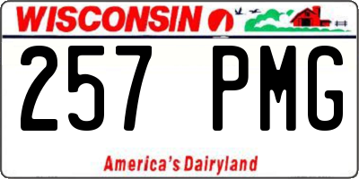 WI license plate 257PMG