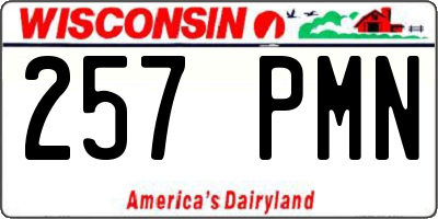 WI license plate 257PMN