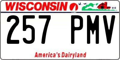 WI license plate 257PMV