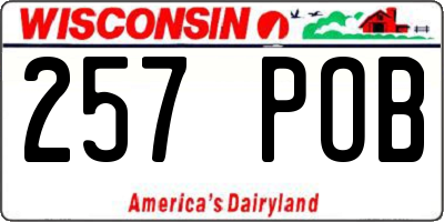 WI license plate 257POB