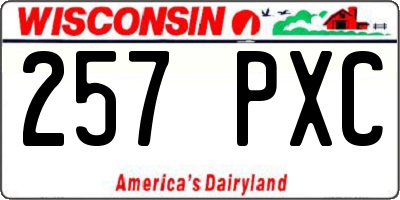 WI license plate 257PXC