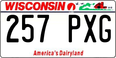 WI license plate 257PXG