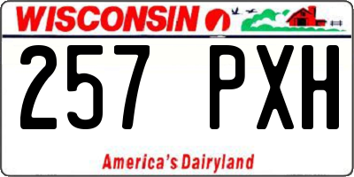 WI license plate 257PXH