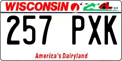 WI license plate 257PXK