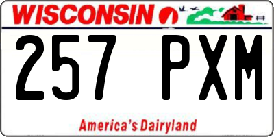 WI license plate 257PXM