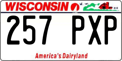 WI license plate 257PXP