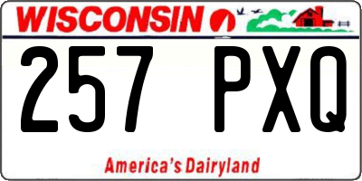 WI license plate 257PXQ