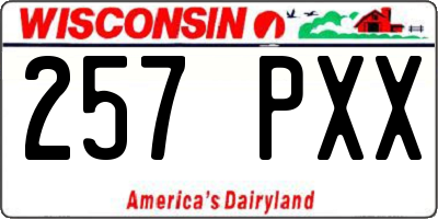 WI license plate 257PXX