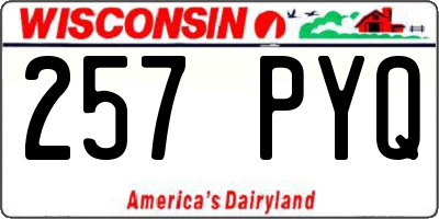 WI license plate 257PYQ