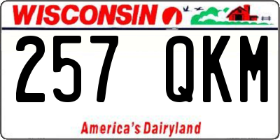 WI license plate 257QKM