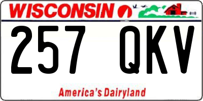 WI license plate 257QKV