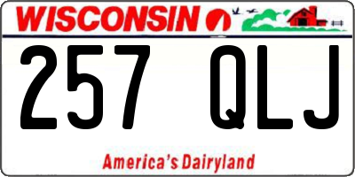 WI license plate 257QLJ