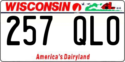 WI license plate 257QLO