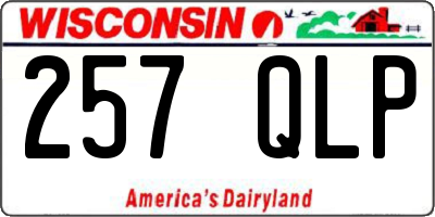 WI license plate 257QLP