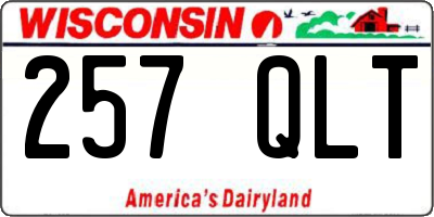 WI license plate 257QLT